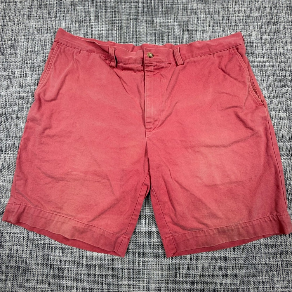 Polo Ralph Lauren Mens Shorts 38 Classic Fit 9 Inch Pink Cotton Chino Flat Front